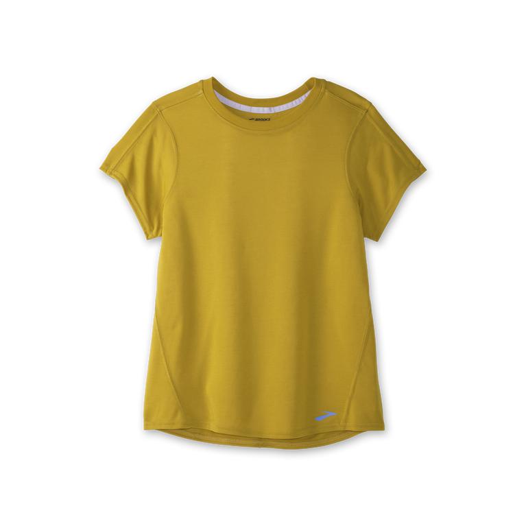 Brooks Distance Womens Short Sleeve Running Shirt - Golden Hour - Indonesia (LYTR-42903)